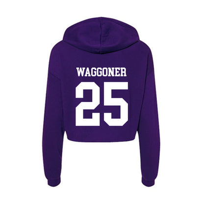 Evansville - NCAA Baseball : Evan Waggoner - Women's Crop Fleece Hoodie-1