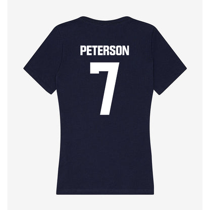 UW Stout - NCAA Women's Soccer : Katie Peterson - Women's V-Neck T-Shirt-1