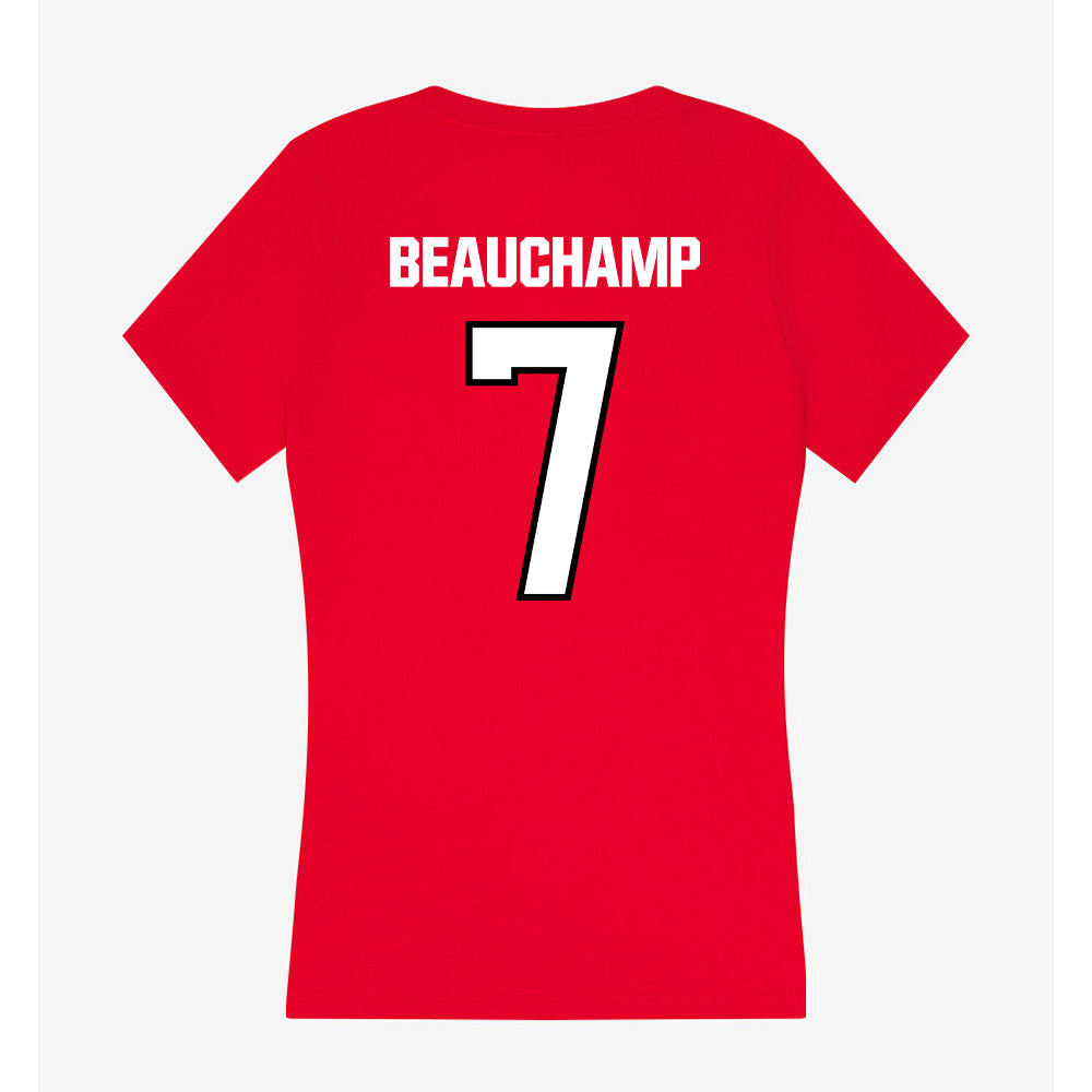 NWOSU - NCAA Football : Luke Beauchamp - Women's V-Neck T-Shirt-1