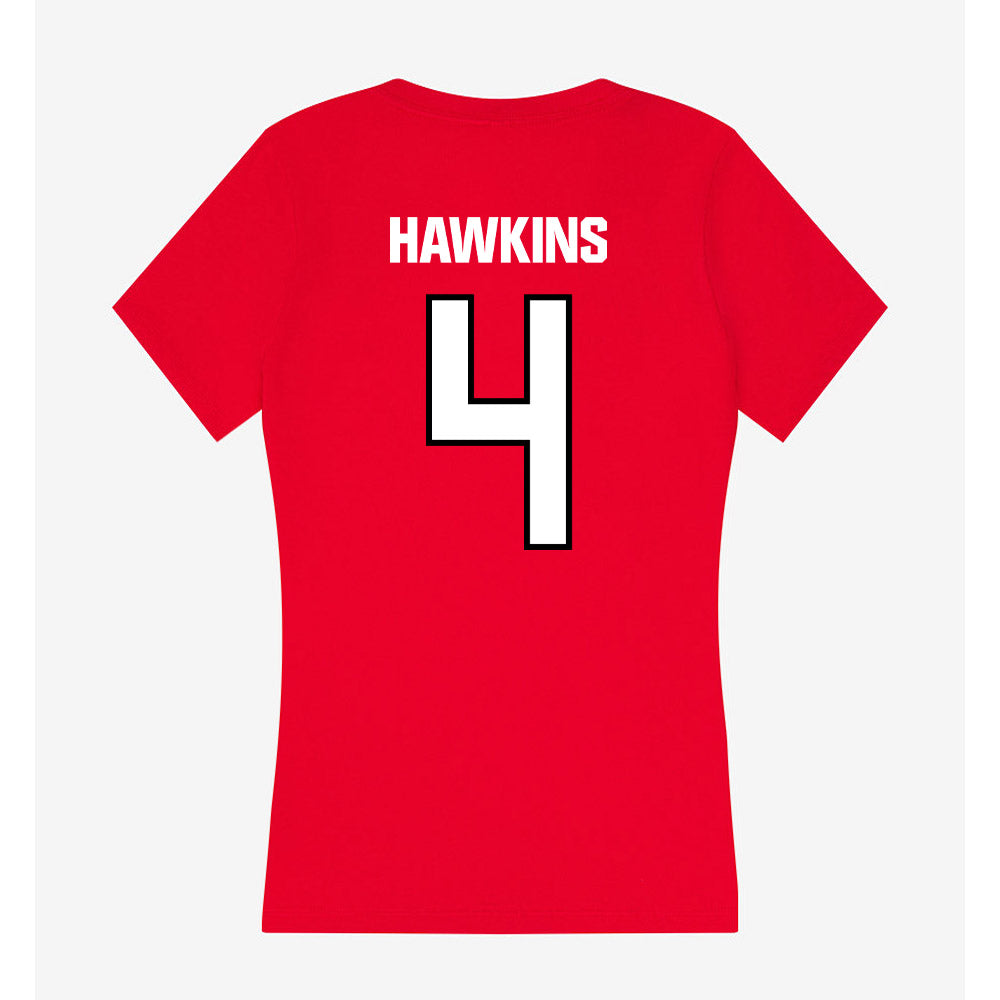 NWOSU - NCAA Men's Basketball : Mikey Hawkins - Women's V-Neck T-Shirt-1