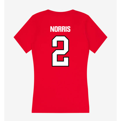 NWOSU - NCAA Men's Basketball : Justin Norris - Women's V-Neck T-Shirt-1