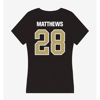 Lindenwood - NCAA Men's Soccer : Jordan Matthews - Women's V-Neck T-Shirt-1