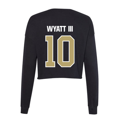 Lindenwood - NCAA Football : Jacques Wyatt III - Women's Cropped Crew Fleece-1