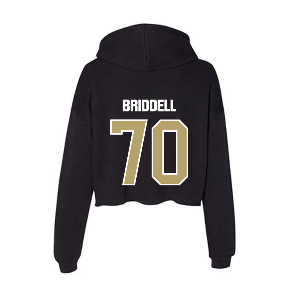 Lindenwood - NCAA Football : Carter Briddell - Women's Crop Fleece Hoodie-1