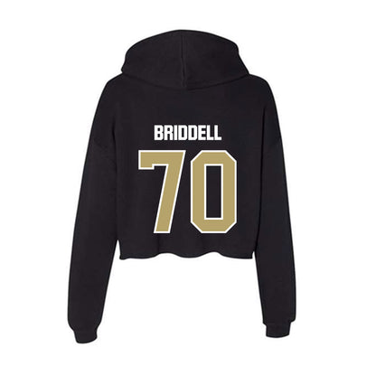 Lindenwood - NCAA Football : Carter Briddell - Women's Crop Fleece Hoodie-1