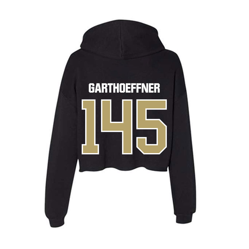 Lindenwood - NCAA Wrestling : Ryan Garthoeffner - Women's Crop Fleece Hoodie-1