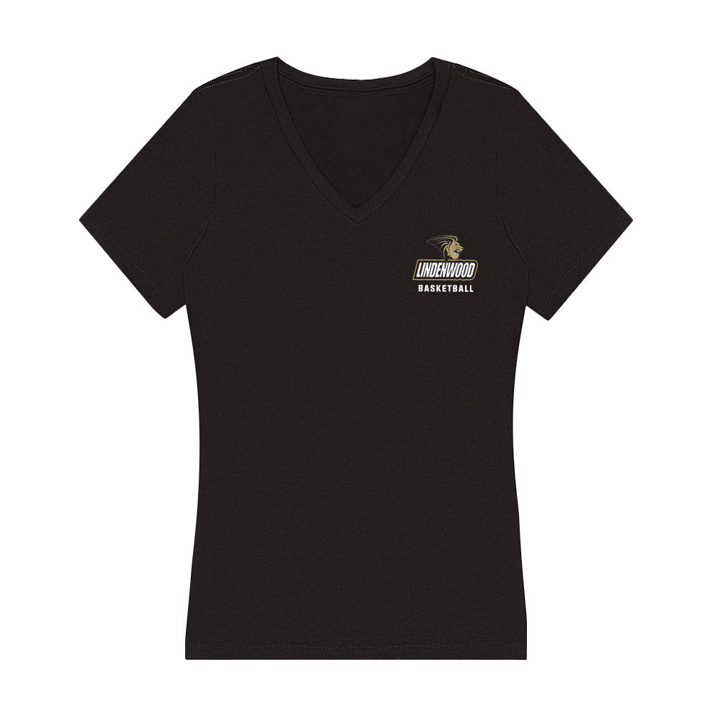 Lindenwood - NCAA Women's Basketball : Ellie Brueggemann - Women's V-Neck T-Shirt-0