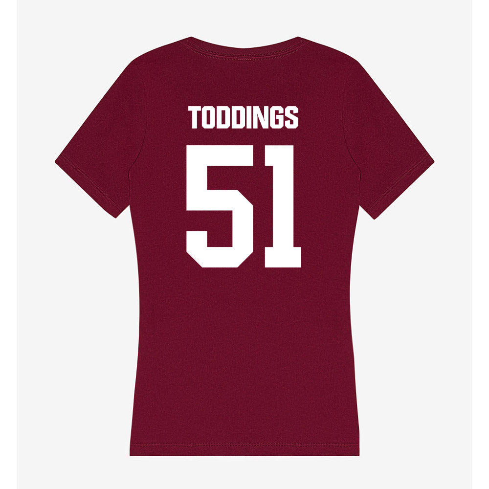 Colgate - NCAA Football : Cole Toddings - Women's V-Neck T-Shirt-1