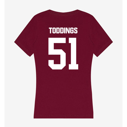 Colgate - NCAA Football : Cole Toddings - Women's V-Neck T-Shirt-1