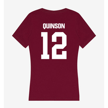  - NCAA Men's Lacrosse : Casey Quinson - Women's V-Neck T-Shirt-1