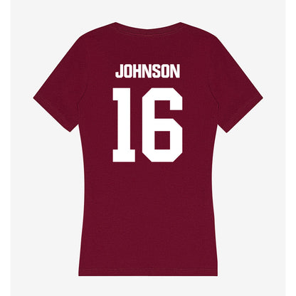 Colgate - NCAA Football : Jaydon Johnson - Women's V-Neck T-Shirt-1