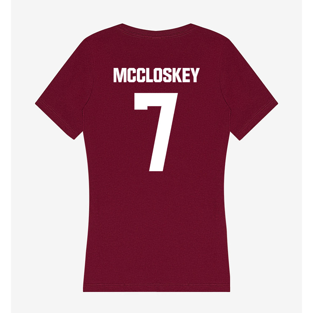 Colgate - NCAA Women's Soccer : Ava McCloskey - Women's V-Neck T-Shirt-1