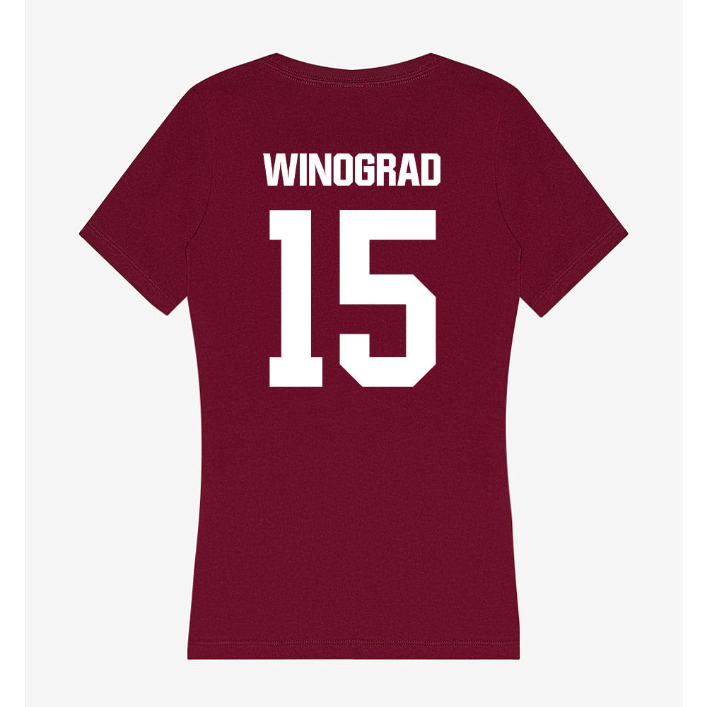 Colgate - NCAA Men's Soccer : Liam Winograd - Women's V-Neck T-Shirt-1