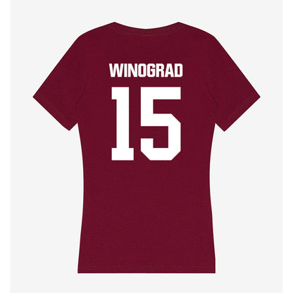 Colgate - NCAA Men's Soccer : Liam Winograd - Women's V-Neck T-Shirt-1