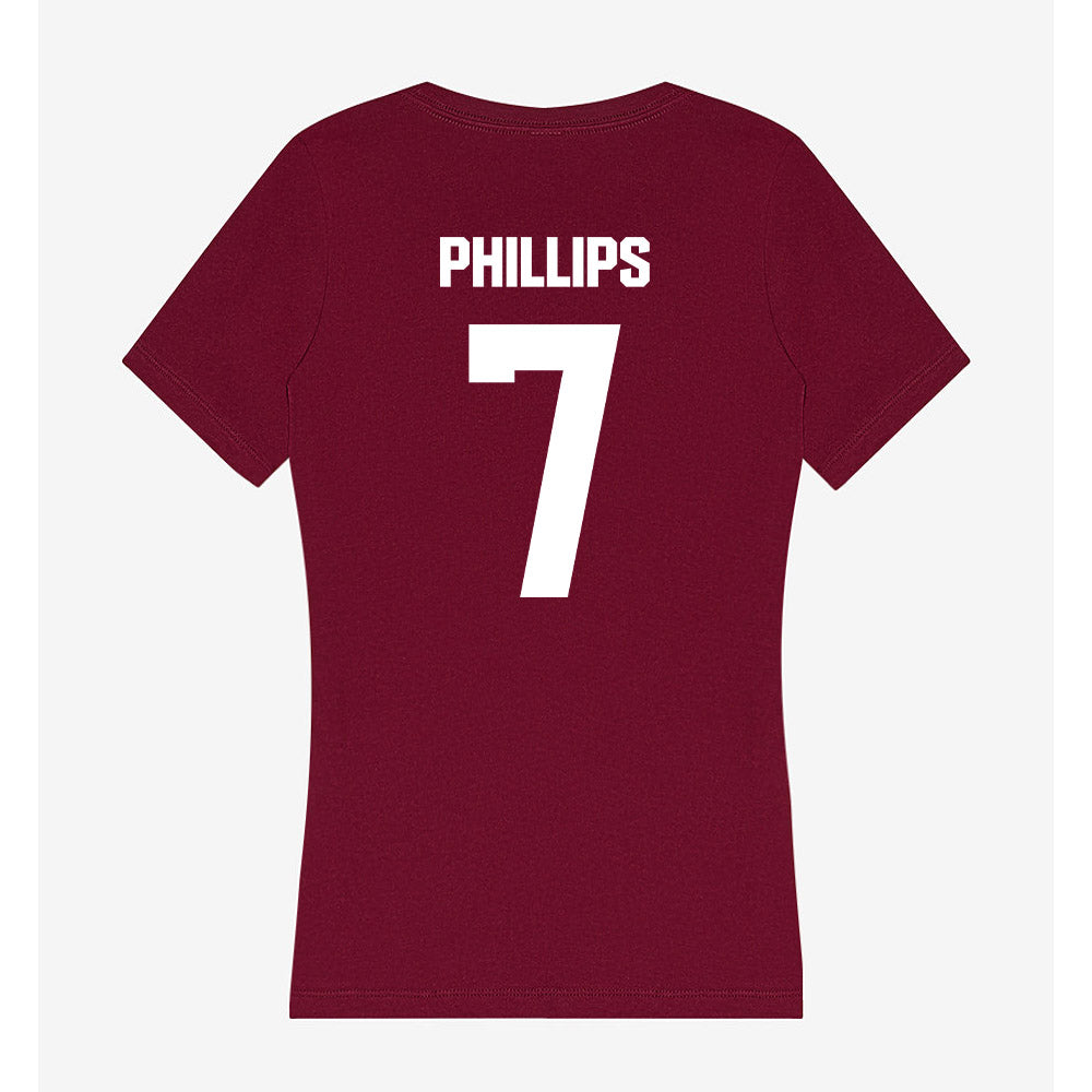 Colgate - NCAA Football : Kameron Phillips - Women's V-Neck T-Shirt-1