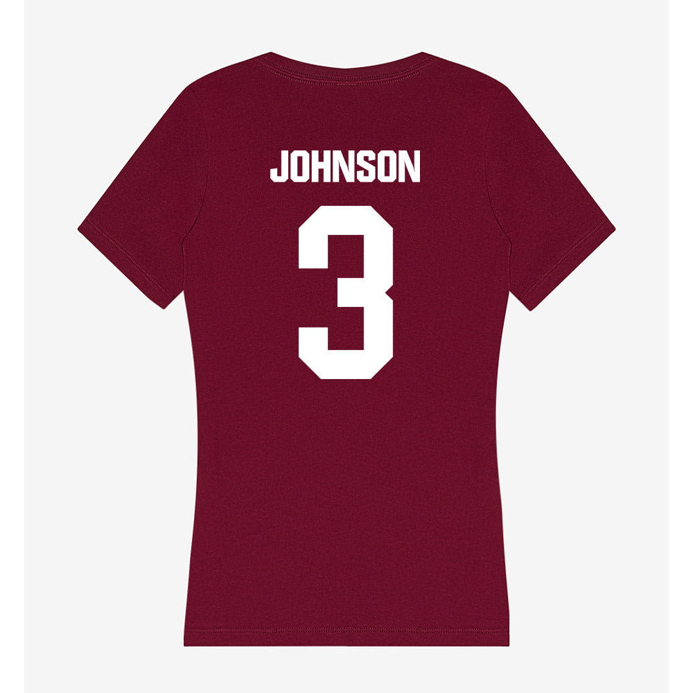 Colgate - NCAA Football : Taytum Johnson - Women's V-Neck T-Shirt-1