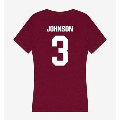 Colgate - NCAA Football : Taytum Johnson - Women's V-Neck T-Shirt-1