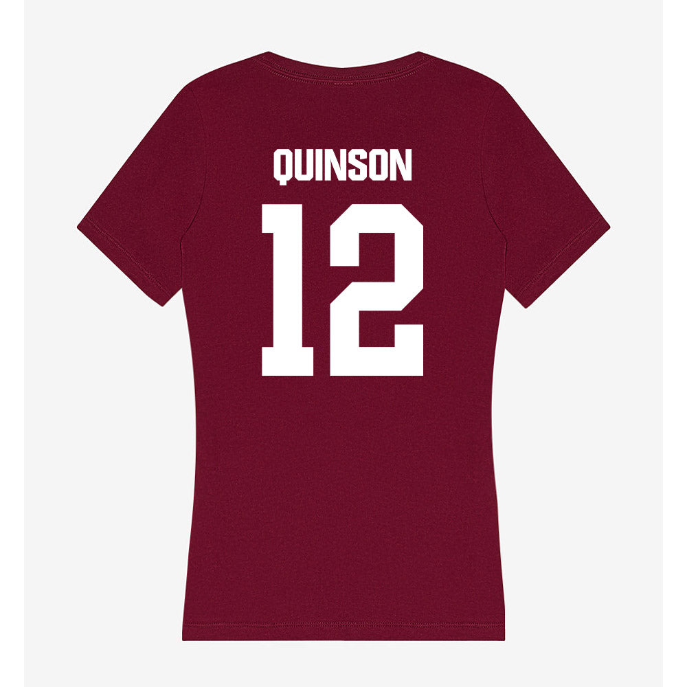  - NCAA Men's Lacrosse : Casey Quinson - Women's V-Neck T-Shirt-1