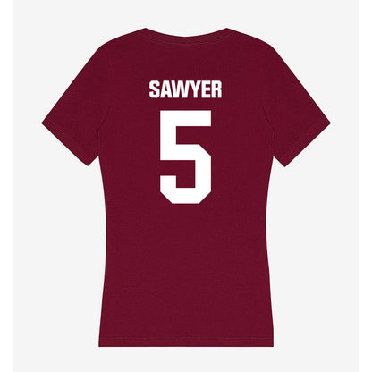 Colgate - NCAA Football : Jariyah Sawyer - Women's V-Neck T-Shirt-1