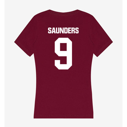 Colgate - NCAA Football : Treyvhon Saunders - Women's V-Neck T-Shirt-1