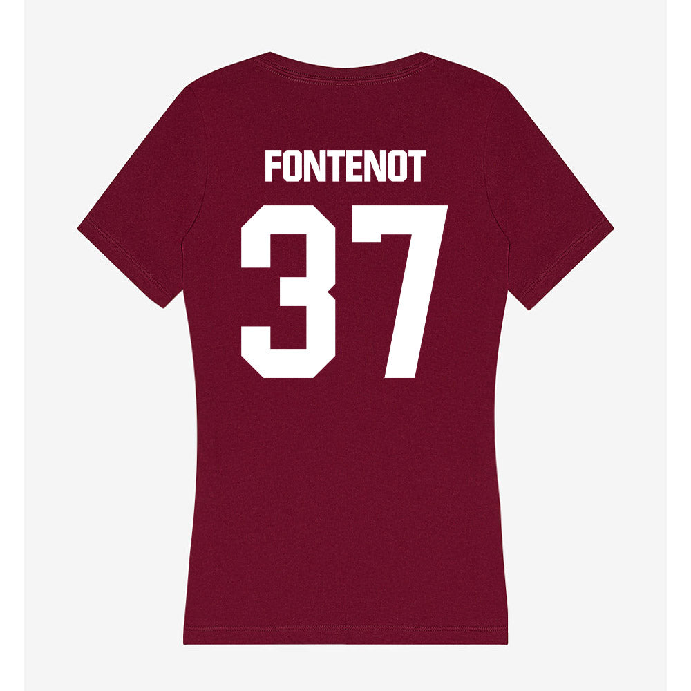 Colgate - NCAA Football : Tyler Fontenot - Women's V-Neck T-Shirt-1