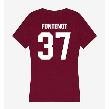 Colgate - NCAA Football : Tyler Fontenot - Women's V-Neck T-Shirt-1