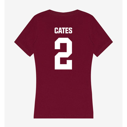 Colgate - NCAA Men's Soccer : Connor Cates - Women's V-Neck T-Shirt-1