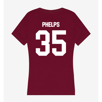 Colgate - NCAA Football : Connor Phelps - Women's V-Neck T-Shirt-1
