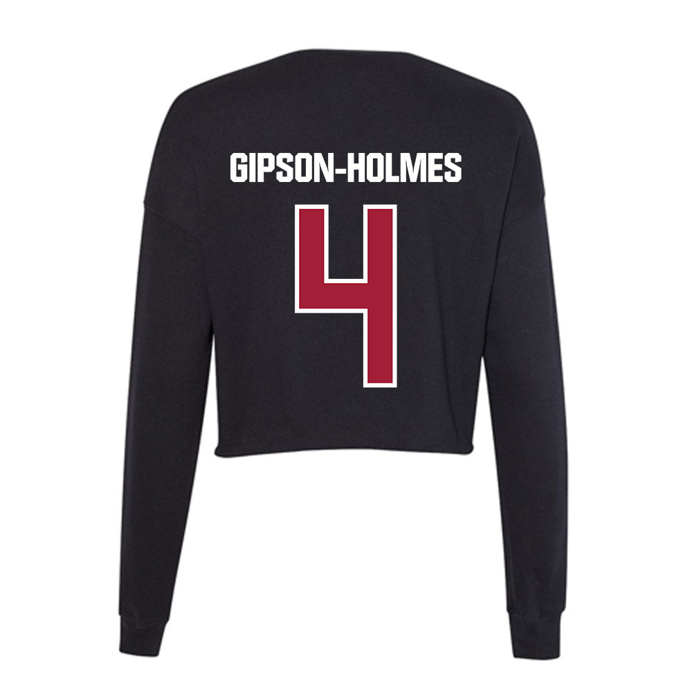 Lenoir Rhyne - NCAA Football : Javian Gipson-Holmes - Classic Shersey Women's Cropped Crew Fleece-1