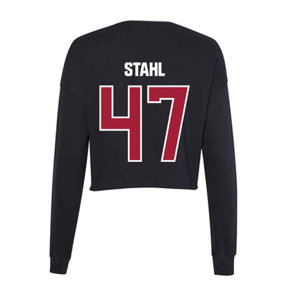 Lenoir Rhyne - NCAA Football : Caleb Stahl - Classic Shersey Women's Cropped Crew Fleece-1