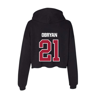 Lenoir Rhyne - NCAA Football : Tate OBryan - Classic Shersey Women's Crop Fleece Hoodie-1
