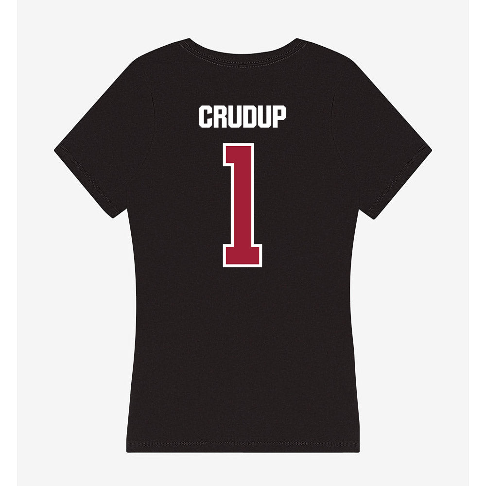 Lenoir Rhyne - NCAA Men's Basketball : Chris Crudup - Women's V-Neck T-Shirt-1