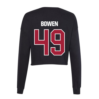 Lenoir Rhyne - NCAA Football : Brick Bowen - Classic Shersey Women's Cropped Crew Fleece-1