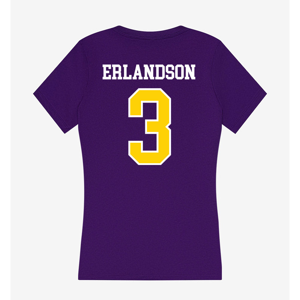 UWSP - NCAA Women's Volleyball : Tessa Erlandson - Women's V-Neck T-Shirt-1