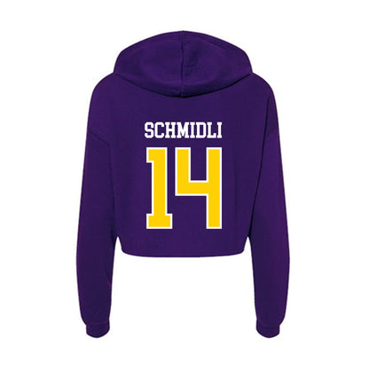 UWSP - NCAA Women's Lacrosse : Allison Schmidli - Women's Crop Fleece Hoodie-1
