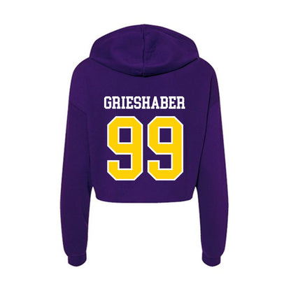 UWSP - NCAA Men's Soccer : Noah Grieshaber - Women's Crop Fleece Hoodie-1