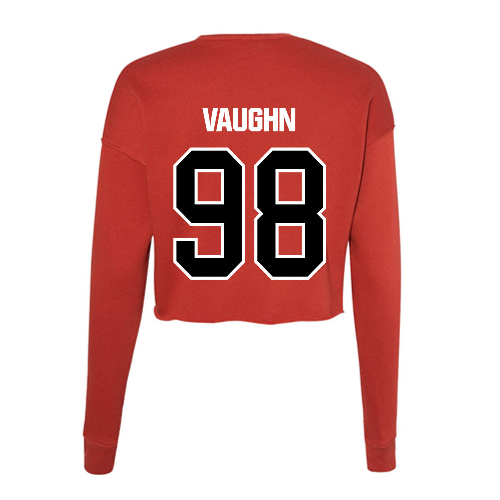 Youngstown State - NCAA Football : Collin Vaughn - Women's Cropped Crew Fleece-1