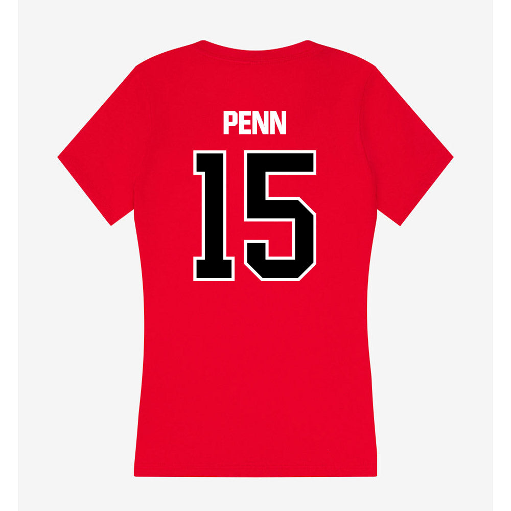 Youngstown State - NCAA Football : Preston Penn - Women's V-Neck T-Shirt-1