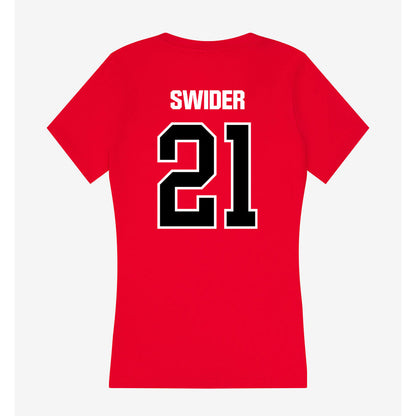Youngstown State - NCAA Men's Basketball : Connor Swider - Women's V-Neck T-Shirt-1