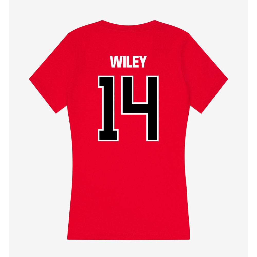Youngstown State - NCAA Football : Jackson Wiley - Women's V-Neck T-Shirt-1