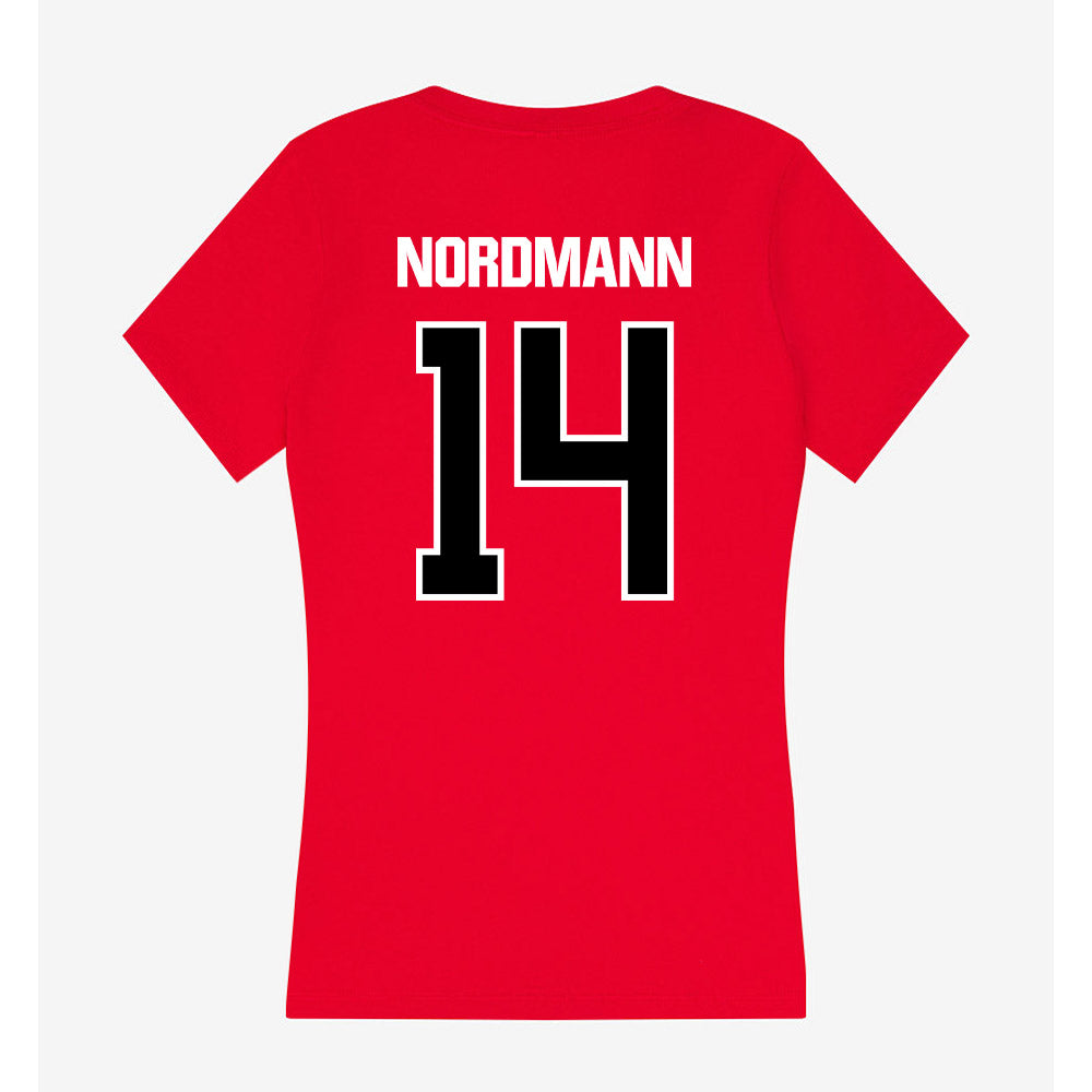 Youngstown State - NCAA Women's Volleyball : Taya Nordmann - Women's V-Neck T-Shirt-1