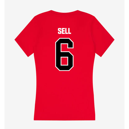 Youngstown State - NCAA Women's Volleyball : Julia Sell - Women's V-Neck T-Shirt-1