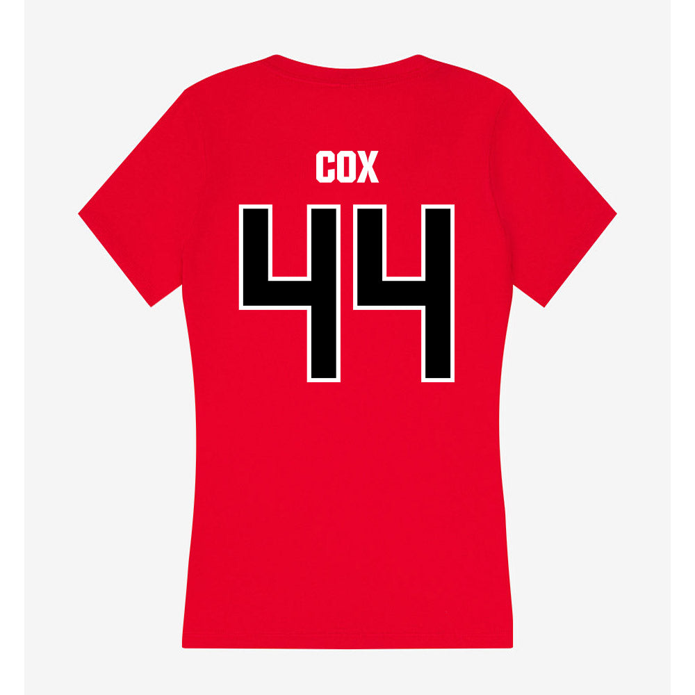 Youngstown State - NCAA Baseball : Banks Cox - Women's V-Neck T-Shirt-1