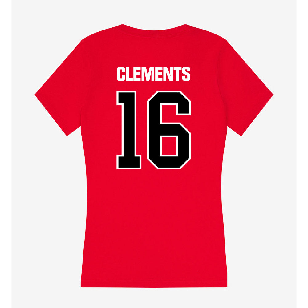 Youngstown State - NCAA Football : Darius Clements - Women's V-Neck T-Shirt-1