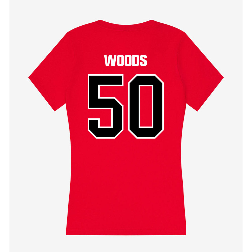 Youngstown State - NCAA Football : Grant Woods - Women's V-Neck T-Shirt-1
