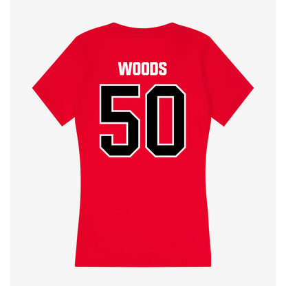 Youngstown State - NCAA Football : Grant Woods - Women's V-Neck T-Shirt-1