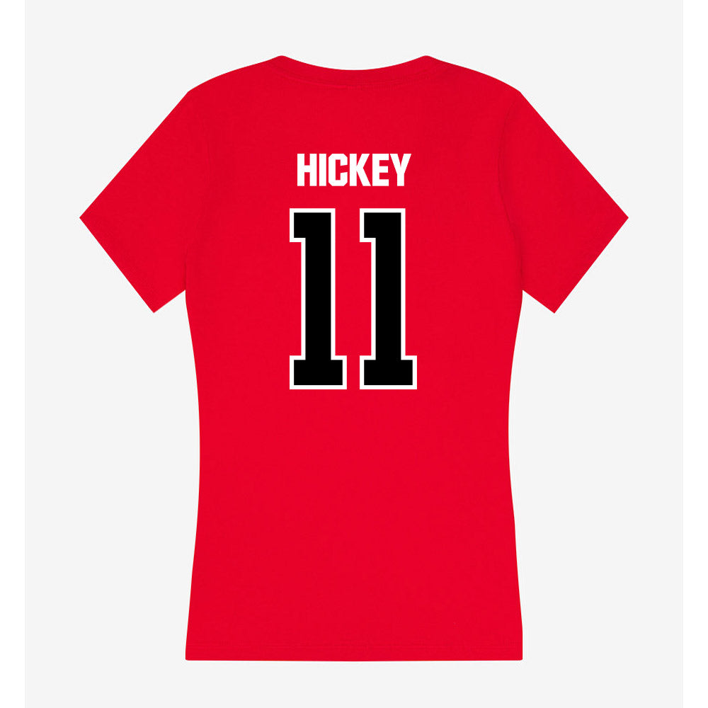 Youngstown State - NCAA Football : Dathan Hickey - Women's V-Neck T-Shirt-1