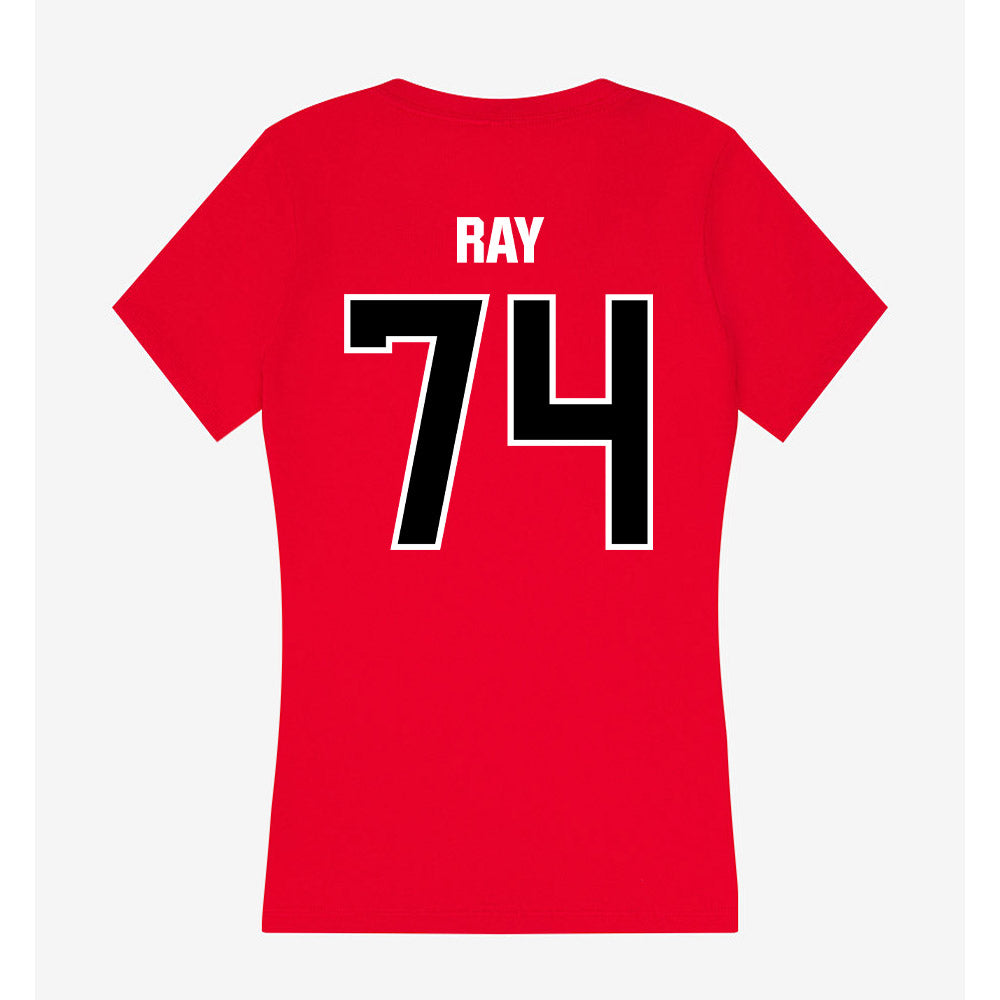 Youngstown State - NCAA Football : Ethan Ray - Women's V-Neck T-Shirt-1