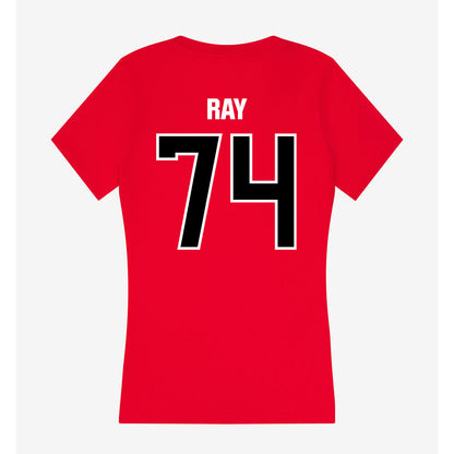 Youngstown State - NCAA Football : Ethan Ray - Women's V-Neck T-Shirt-1