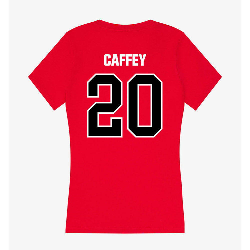 Youngstown State - NCAA Football : Tc Caffey - Women's V-Neck T-Shirt-1